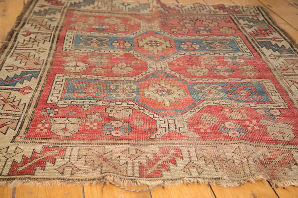 Vintage Caucasian Square Rug