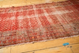Antique Persian Malayer runner, extensively worn, with exposed foundation and faded Mir boteh.