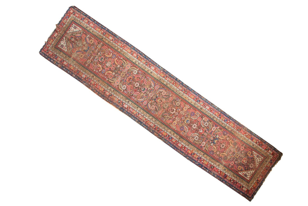3x14 Antique Karabagh Rug Runner // ONH Item 4406