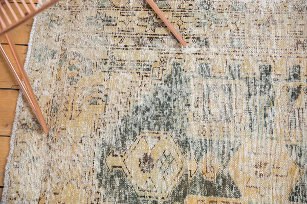 Vintage Distressed Hamadan Square Rug