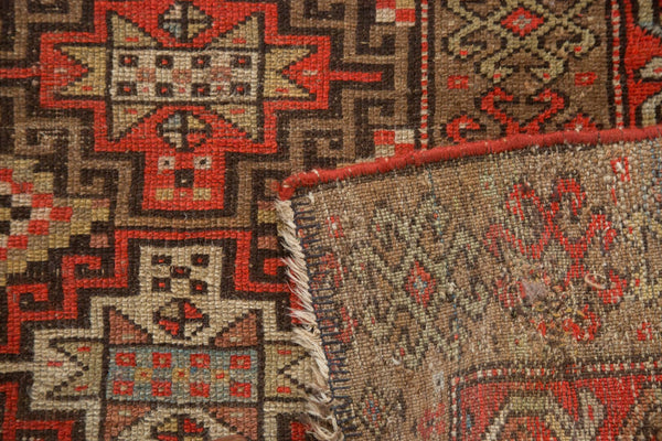 3.5x16 Antique Kurdish Rug Runner // ONH Item 4434 Image 8
