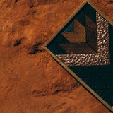 Textured hammered copper with rivets and charred wood in the Claiborne Dusk arrow design.