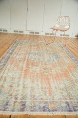  Vintage Distressed Oushak Carpet / Item 4471 image 5