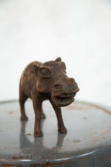 Lost Wax Casting Copper Vintage African Hippo