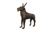 Vintage African copper topi sculpture with rich, aged patina, 8 inches tall.