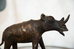 Lost Wax Casting Copper Vintage African Rhino