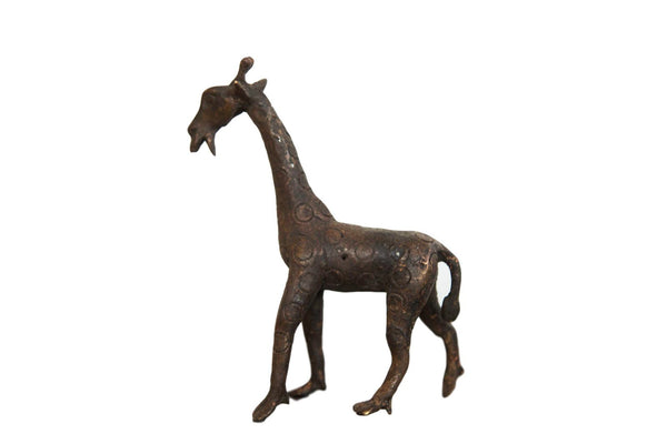 Lost Wax Casting Copper Vintage African Giraffe
