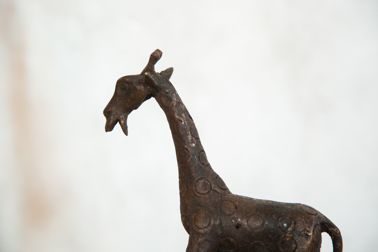 Lost Wax Casting Copper Vintage African Giraffe