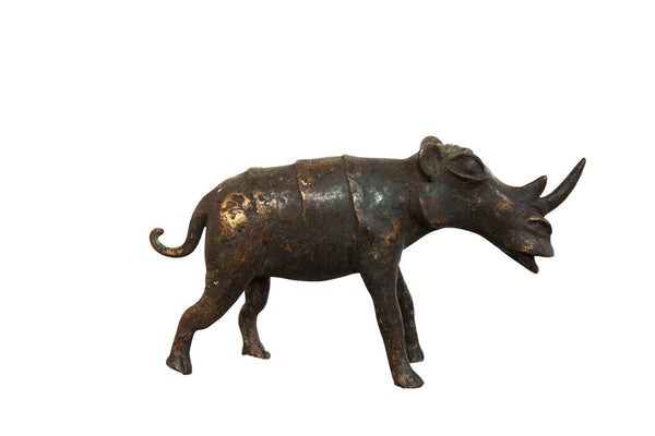 Lost Wax Casting Copper Vintage African Rhino