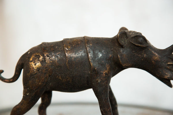 Lost Wax Casting Copper Vintage African Rhino