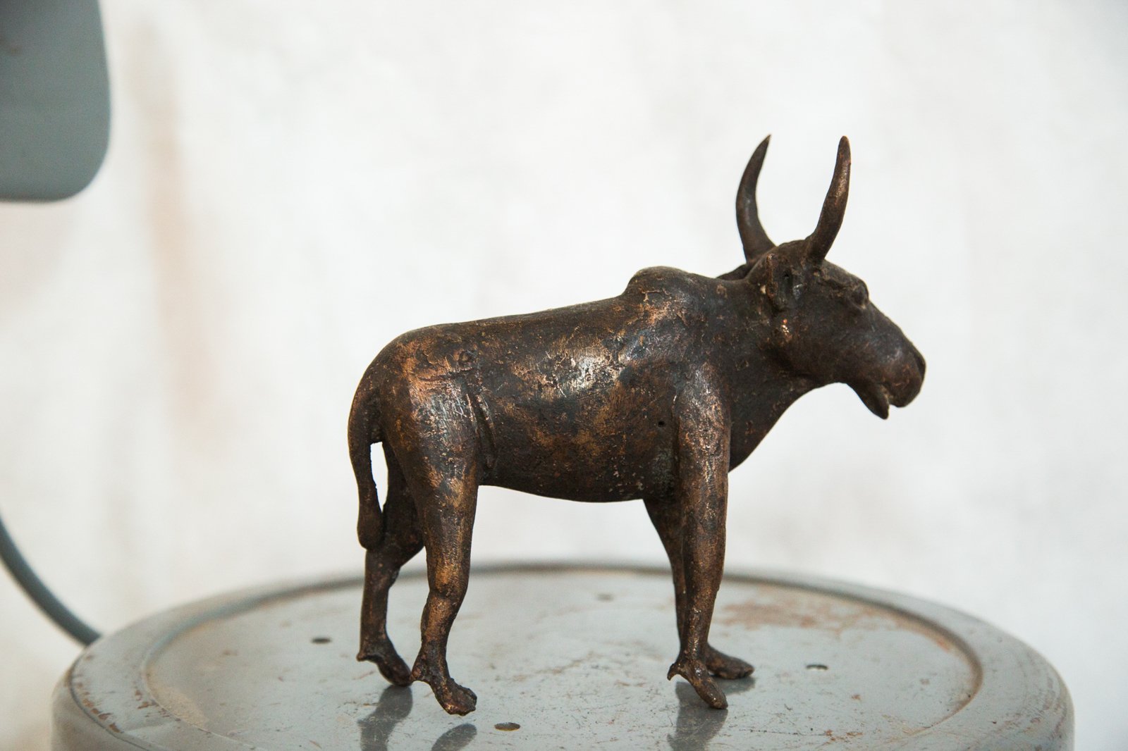 Lost Wax Casting Copper Vintage African Buffalo