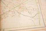 Vintage Mount Kisco map's aged bottom corner detail with 