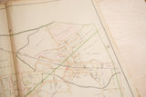 Angled view of the vintage Village of Mount Kisco map, highlighting aged paper and street details.