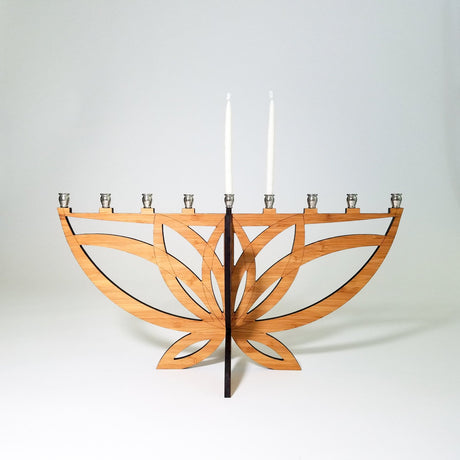 Made in USA Lotus Flower Menorah // ONH Item 4515