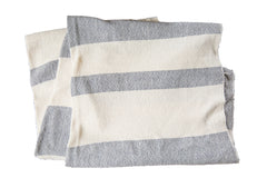 Hand-woven Spa Towel Cotton Throw Gray // ONH Item 4517