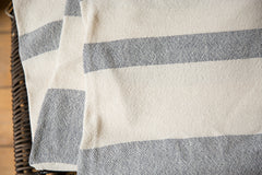 Hand-woven Spa Towel Cotton Throw Gray // ONH Item 4517 Image 1