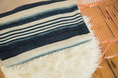 3.5x5 Striped Indigo African Textile Throw // ONH Item 4528 Image 1