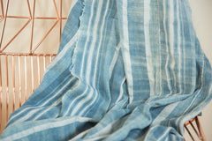 3.5x5.5 Striped Indigo African Textile Throw // ONH Item 4530 Image 2