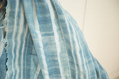 3.5x5.5 Striped Indigo African Textile Throw // ONH Item 4530 Image 4
