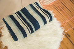 3.5x5 Striped Indigo African Textile Throw // ONH Item 4532 Image 1