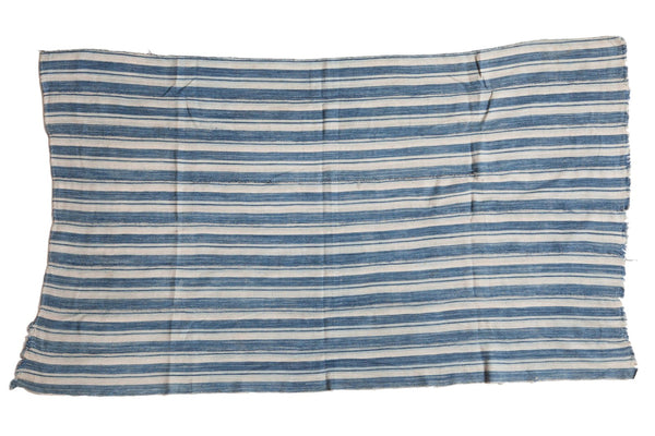 Striped Indigo African Textile Throw