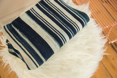 3.5x5 Striped Indigo African Textile Throw // ONH Item 4534 Image 1