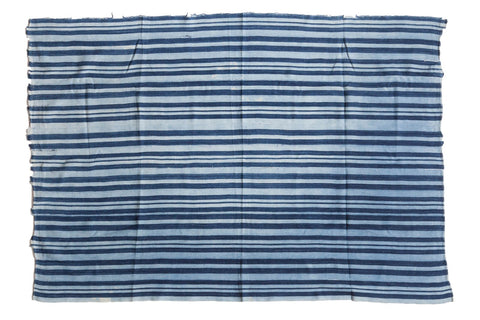 3.5x5.5 Striped Indigo African Textile Throw