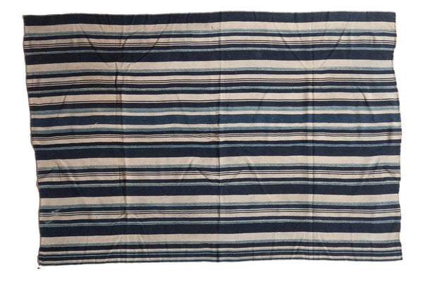 Striped Indigo African Textile Throw