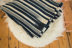 3.5x5 Striped Indigo African Textile Throw // ONH Item 4541 Image 1