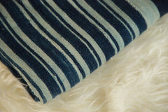 3.5x5 Striped Indigo African Textile Throw // ONH Item 4541 Image 3