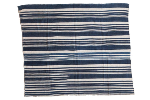 3.5x5 Striped Indigo African Textile Throw