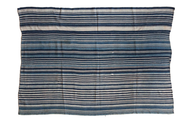 Striped Indigo African Textile Throw