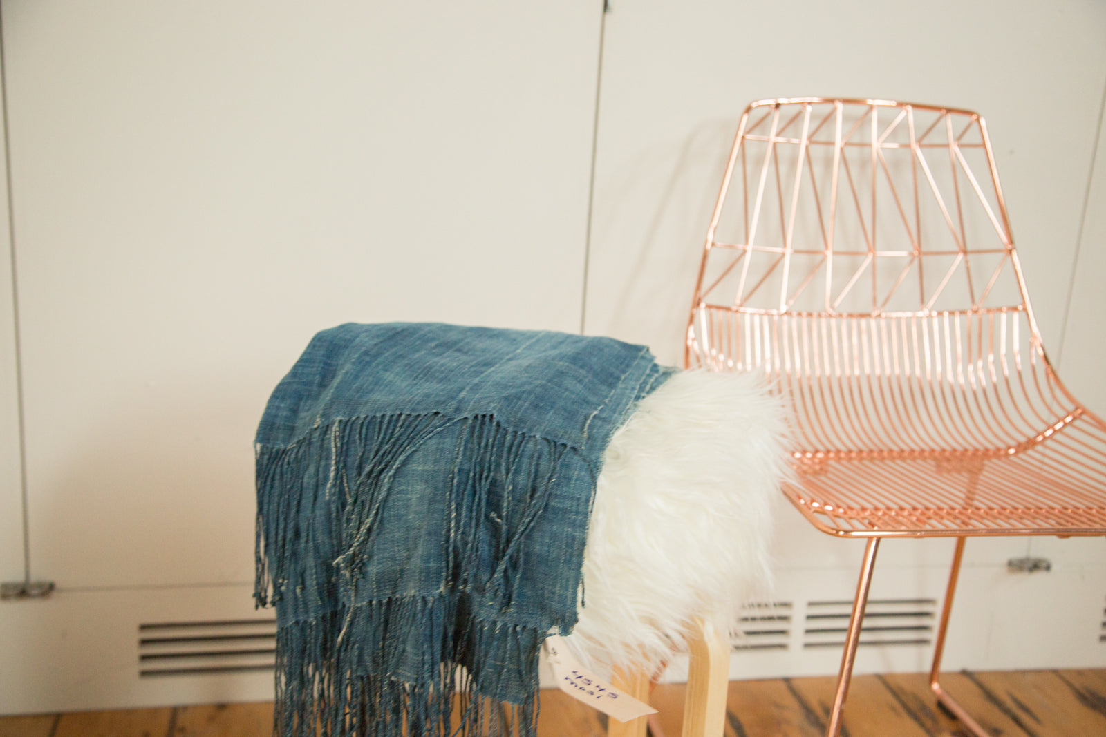 3.5x7 Denim Mossi Indigo African Textile Throw // ONH Item 4545 Image 1