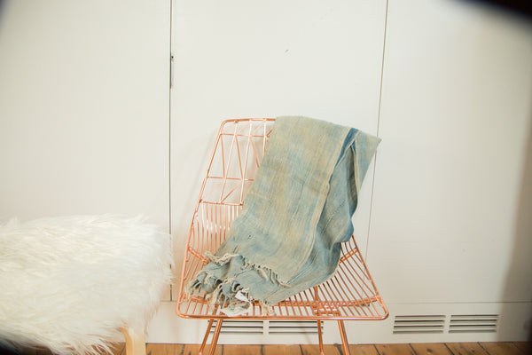 3x5 Denim Mossi Indigo African Textile Throw // ONH Item 4551 Image 1