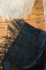 3x7 Denim Mossi Indigo African Textile Throw // ONH Item 4555 Image 4