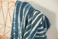 4x5 Batik Indigo African Textile Throw // ONH Item 4567 Image 3
