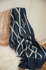 3.5x5.5 Batik Indigo African Textile Throw // ONH Item 4570 Image 4