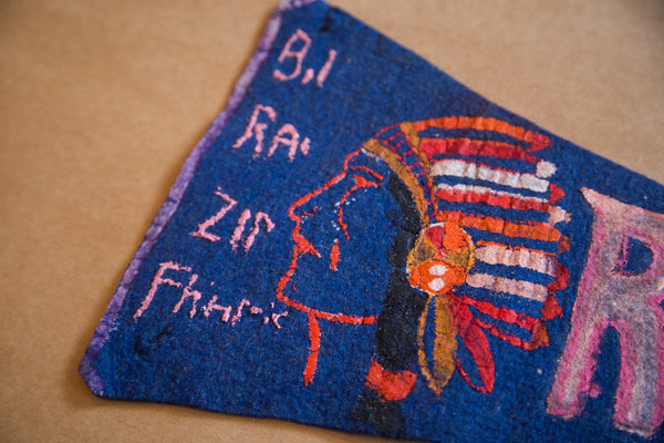 Painted Romans Indian Headress Felt Flag Banner Pennant