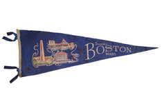 1950s Boston Massachusetts Felt Flag Banner Pennant
