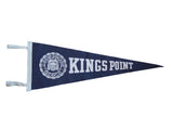 Dark blue 1990s Kings Point felt pennant with white Academy crest.