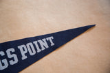 Close-up of navy felt texture and white 