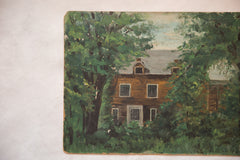 Vintage 1930s Painting House Behind Trees // ONH Item 4599 Image 2