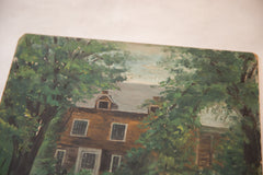 Vintage 1930s Painting House Behind Trees // ONH Item 4599 Image 1