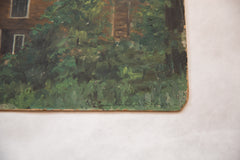 Vintage 1930s Painting House Behind Trees // ONH Item 4599 Image 4