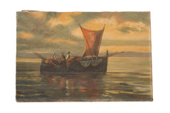 Antique Oceanscape Painting // ONH Item 4600