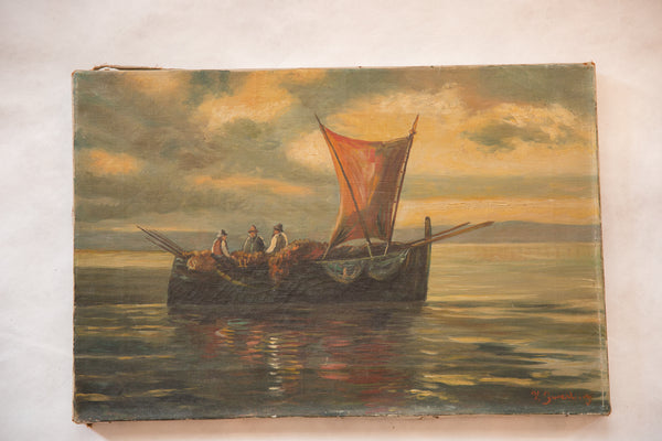Antique Oceanscape Painting // ONH Item 4600 Image 2