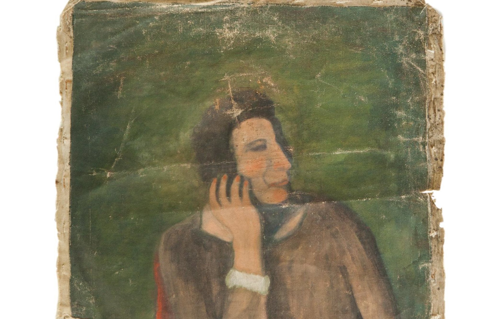 Vintage Kal Greene Portrait Painting / ONH Item 4606 Image 1