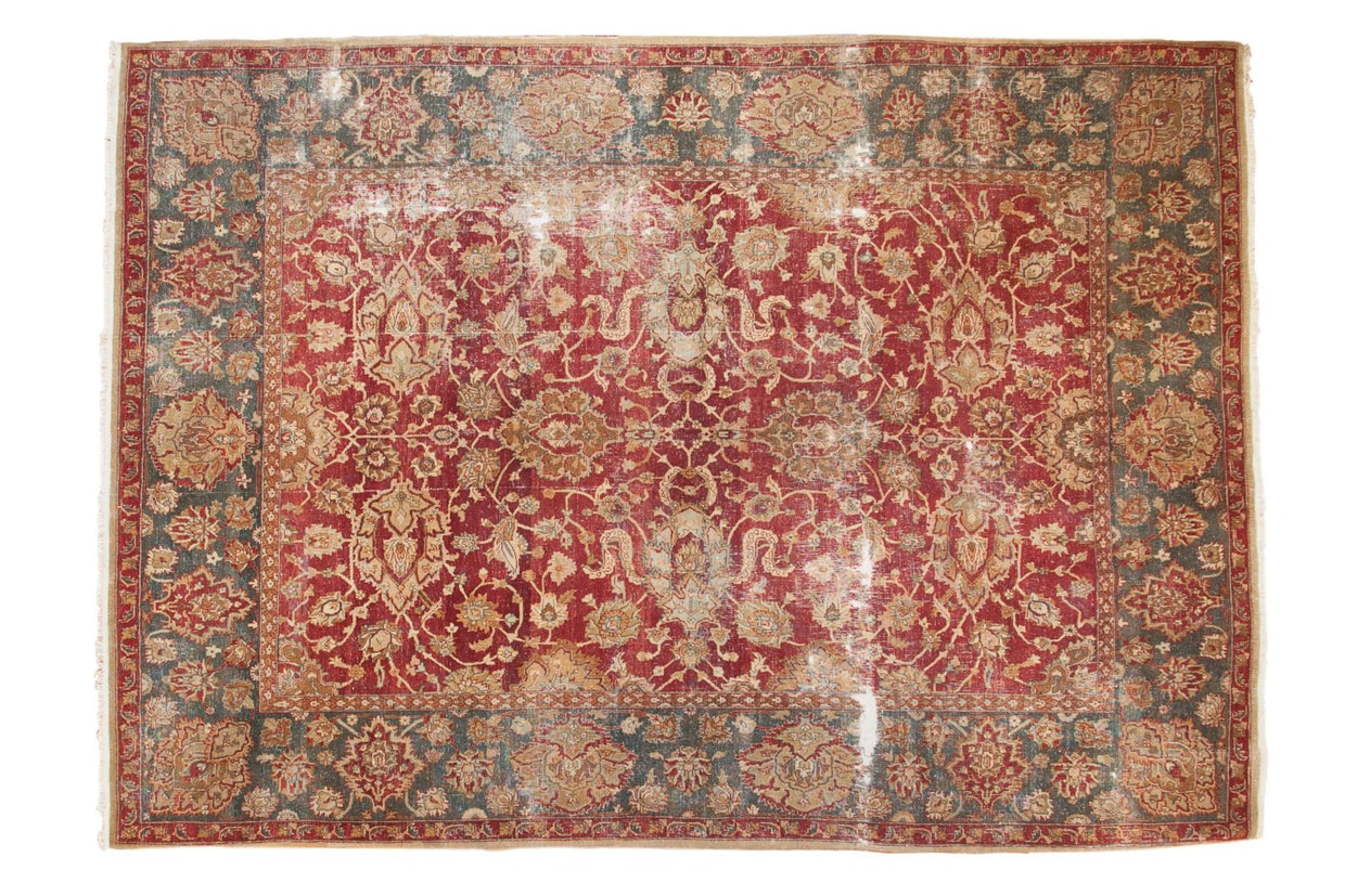 8x11.5 Vintage Distressed Agra Carpet // ONH Item 4610