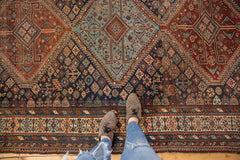 6x8.5 Antique Kamseh Carpet // ONH Item 4611 Image 1