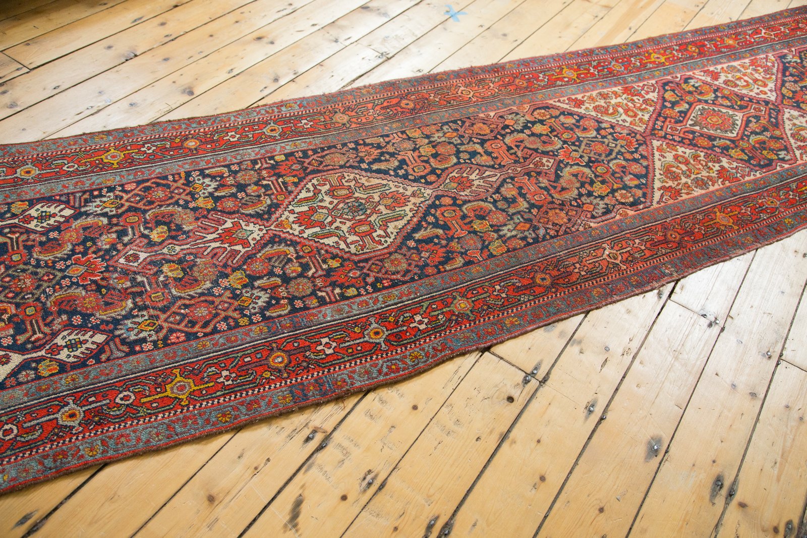 3.5x16.5 Vintage Bibikabad Rug Runner // ONH Item 4612 Image 1